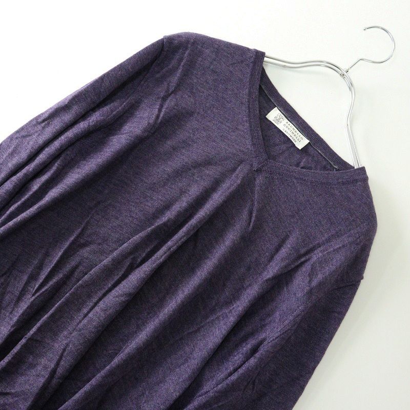 イタリア製 ブルネロクチネリ Brunello Cucinelli カシミヤシルク V