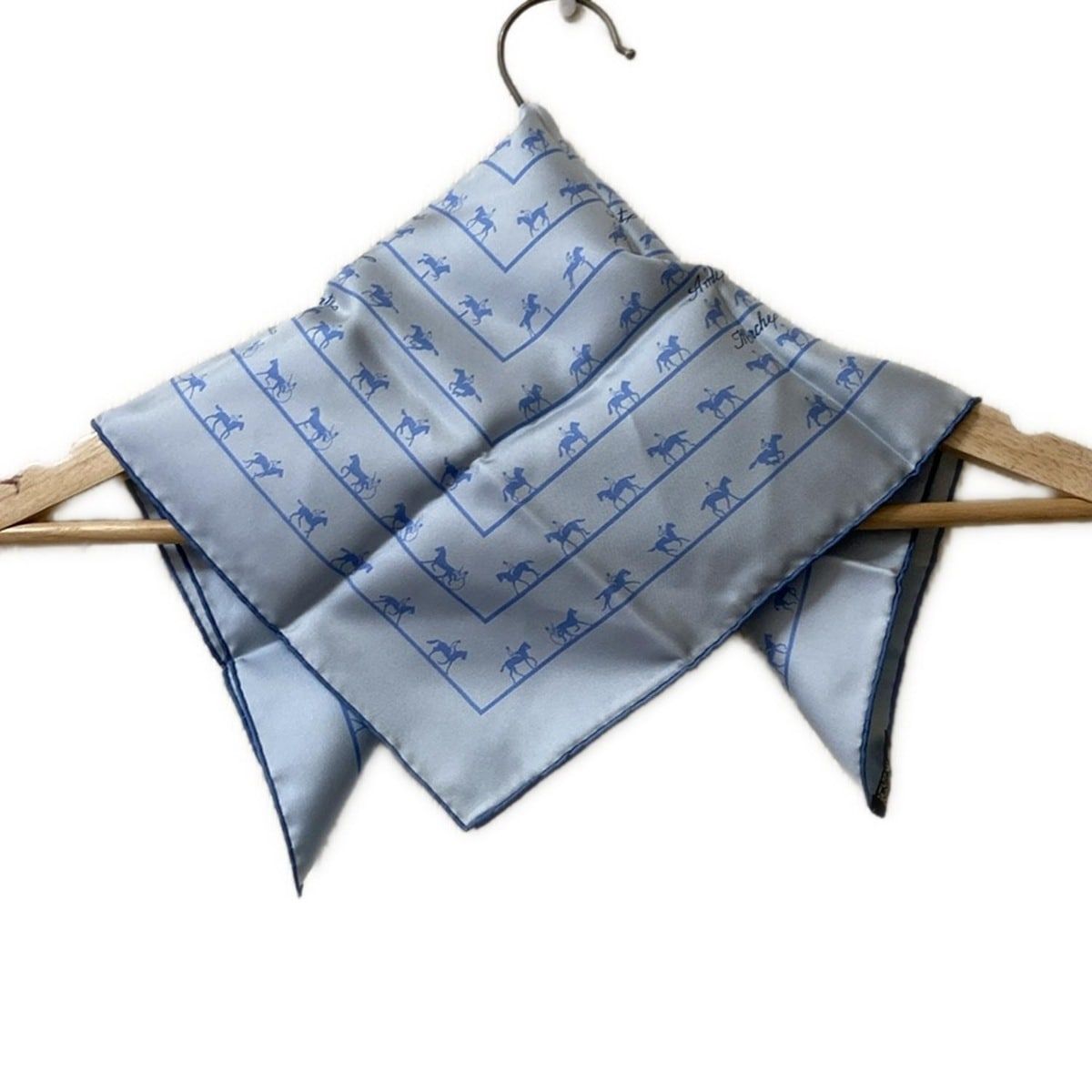 HERMES(エルメス) スカーフ プチカレ ライトブルー 乗馬/Saut Galop