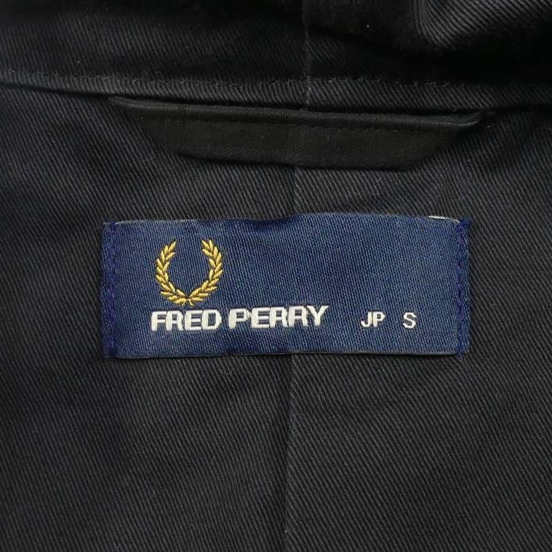 FRED PERRY フレッドペリー モッズコート S メンズ 緑 チェック 紺