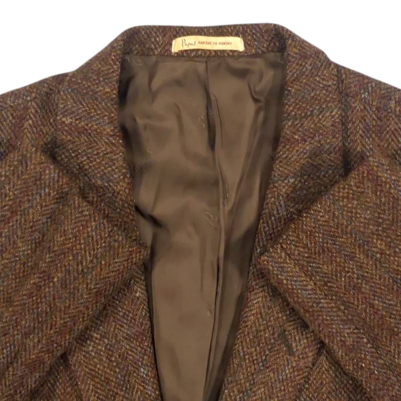 Papas パパス Harris Tweed ハリスツイード テーラードジャケット S