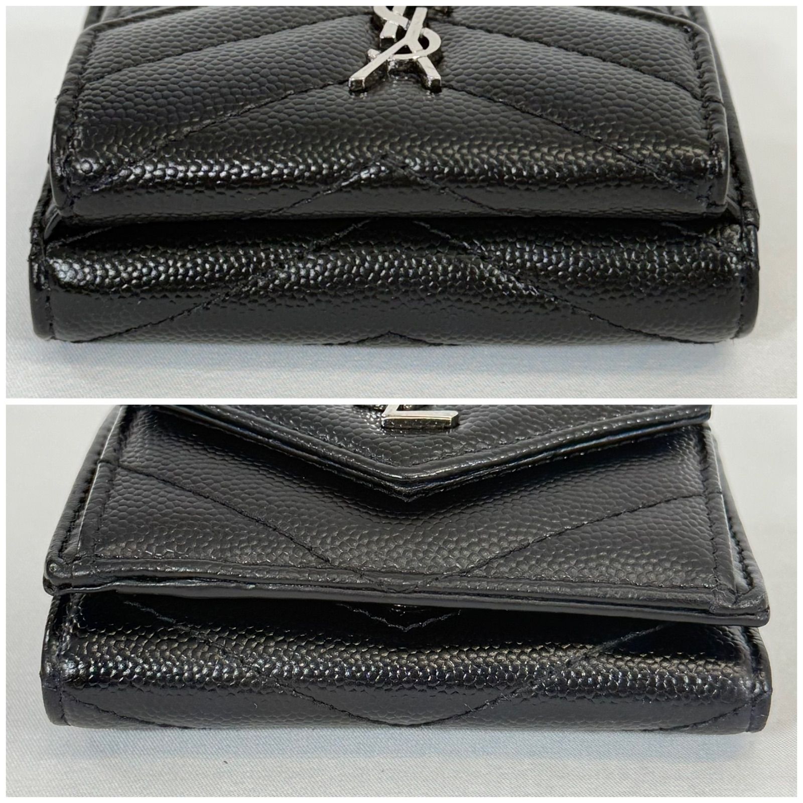 人気・美品】Yves Saint Laurent イヴ サンローラン キャビアスキン