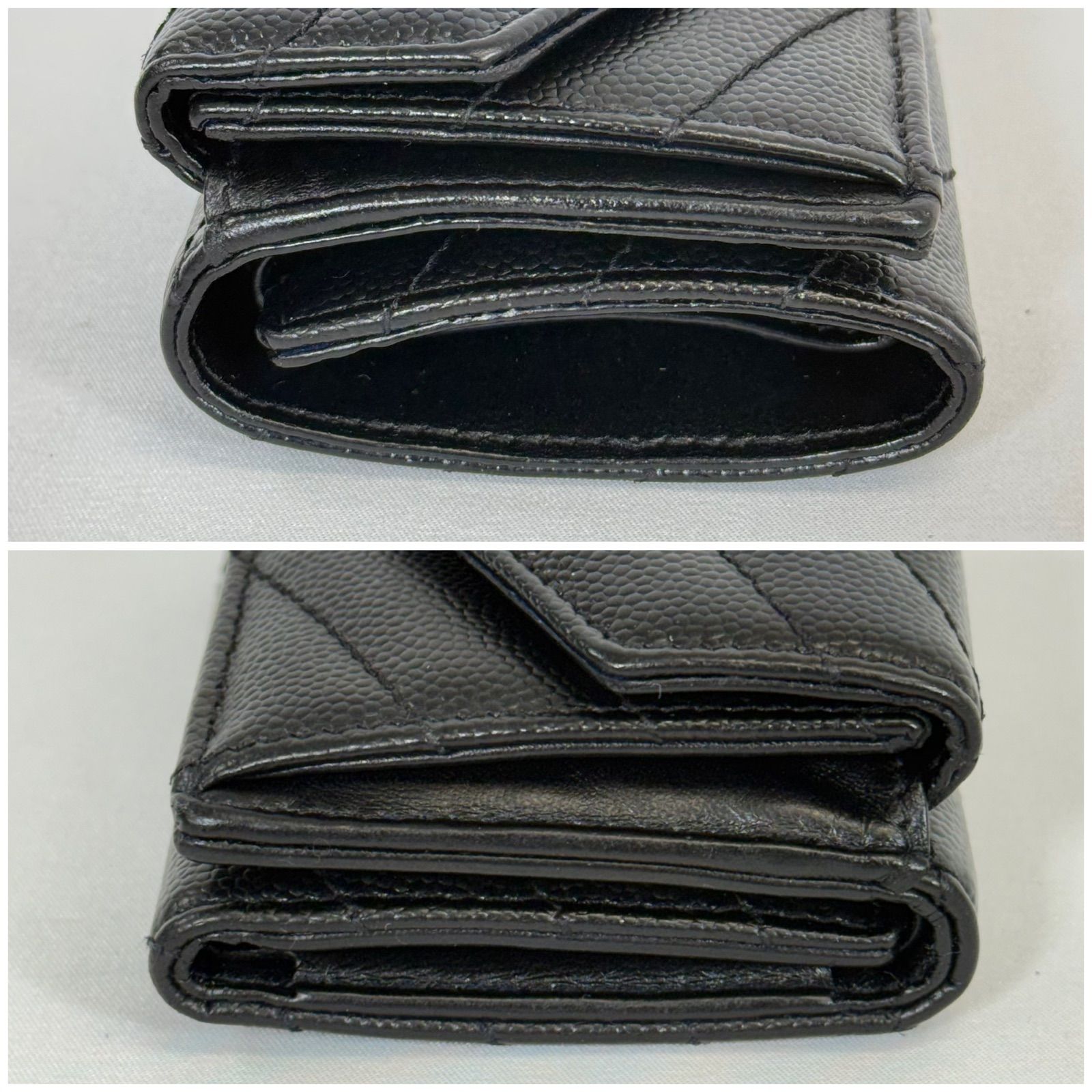 人気・美品】Yves Saint Laurent イヴ サンローラン キャビアスキン