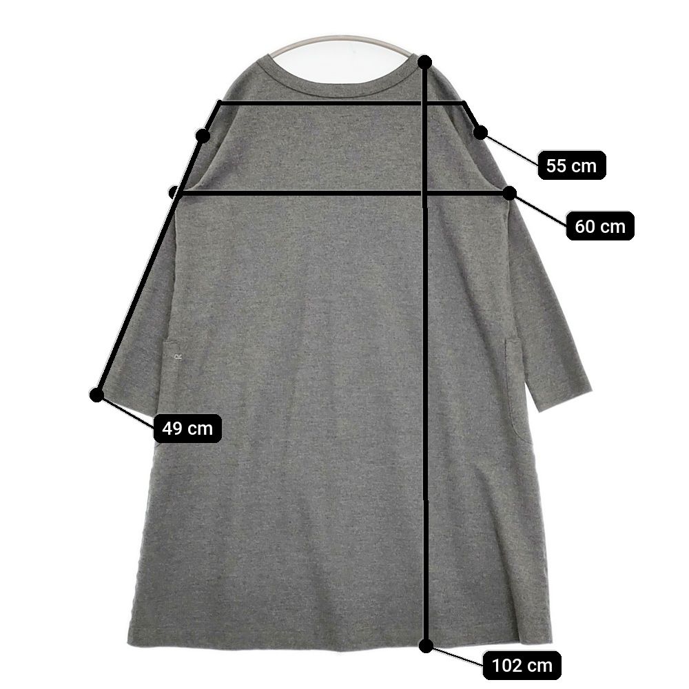 45R/45rpm ジャージフラノワンピース 定価45100円 ウール ワンピース