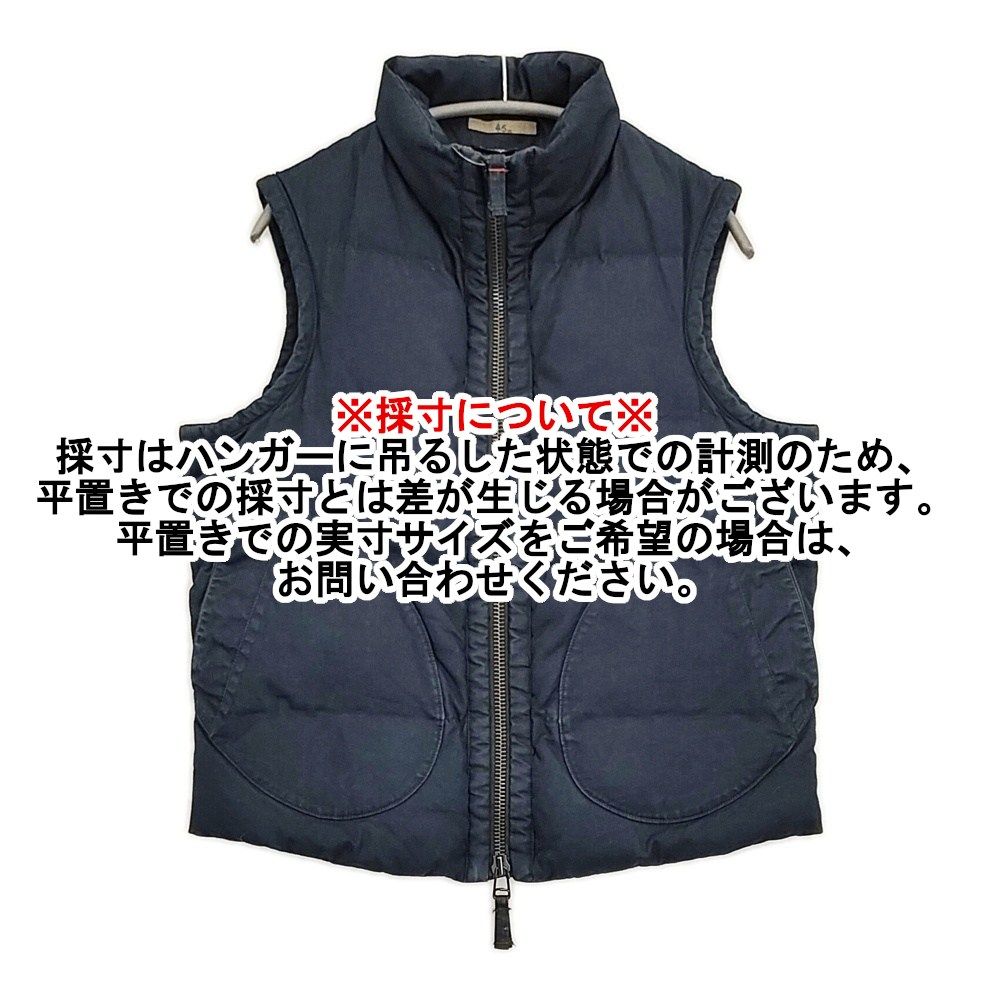 45rpm ダウンベスト インディゴ　レディース 45R/45rpm インディゴオックスフォードダウンベスト サイズ2 定価41800