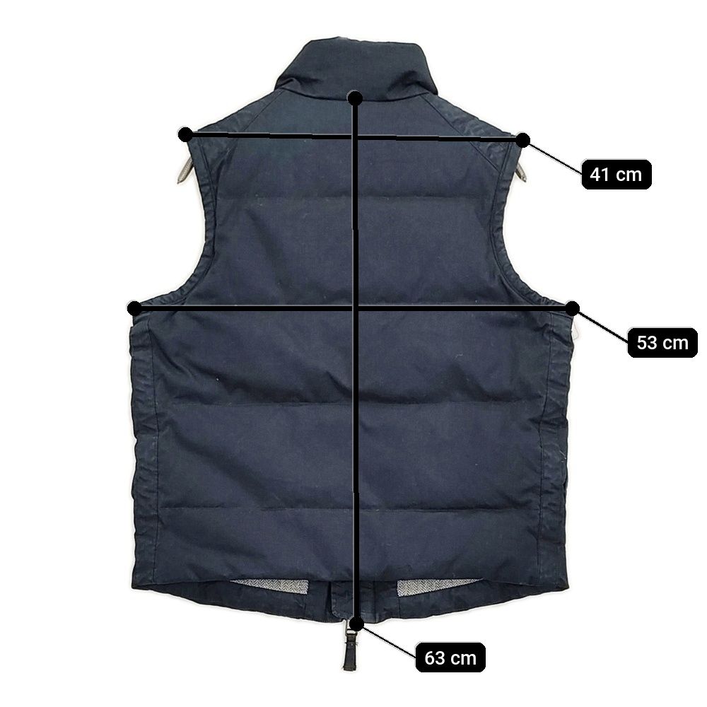 【美品】45rpm ダウンベスト　Mサイズ 45R/45rpm インディゴオックスフォードダウンベスト サイズ2 定価41800