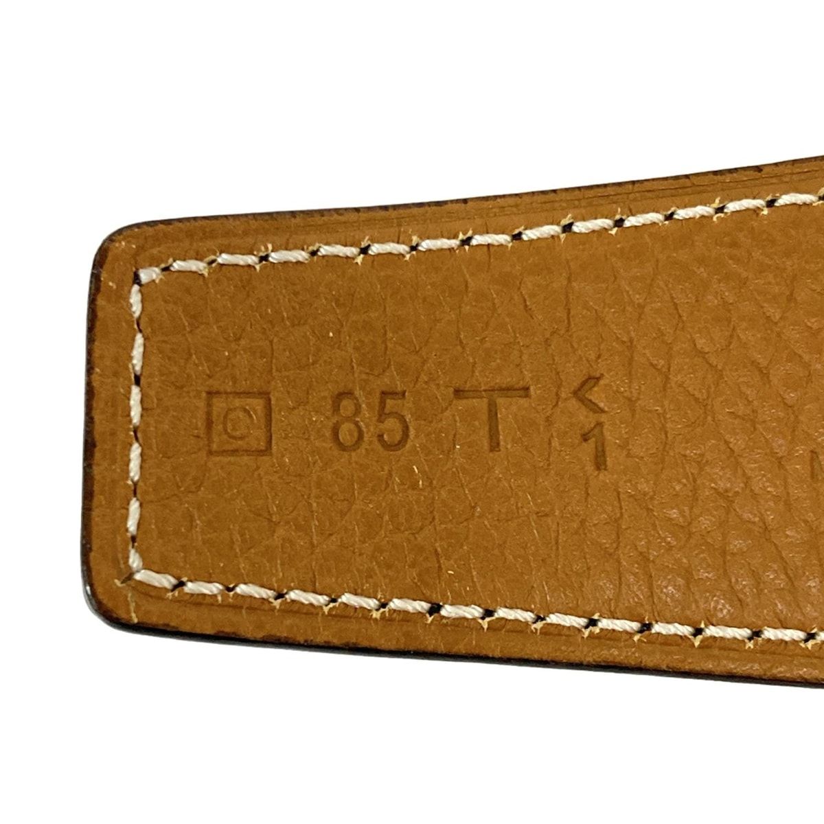 HERMES(エルメス) ベルト 85 Hベルト 黒×シルバー シルバー金具