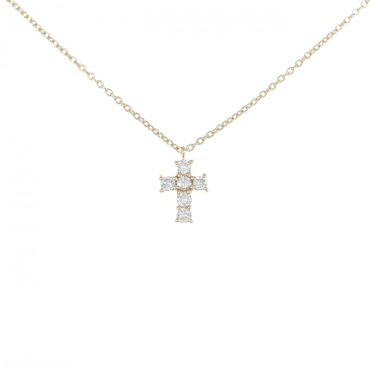 ヴァンドーム クロス ダイヤモンド ネックレス 0.18CT 【公式通販】