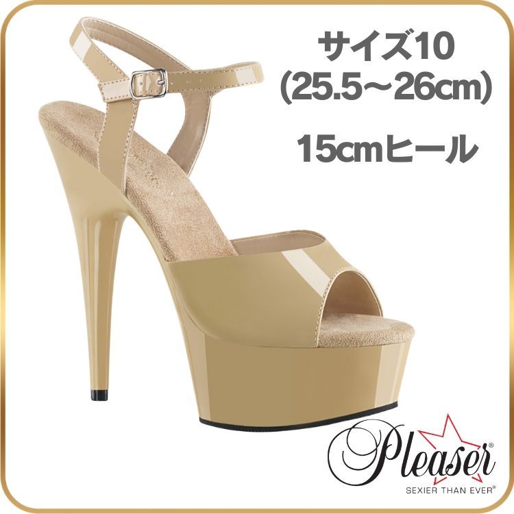 25.5 26 cm Pleaser プリーザー ヒール サンダル 厚底 大きいサイズ