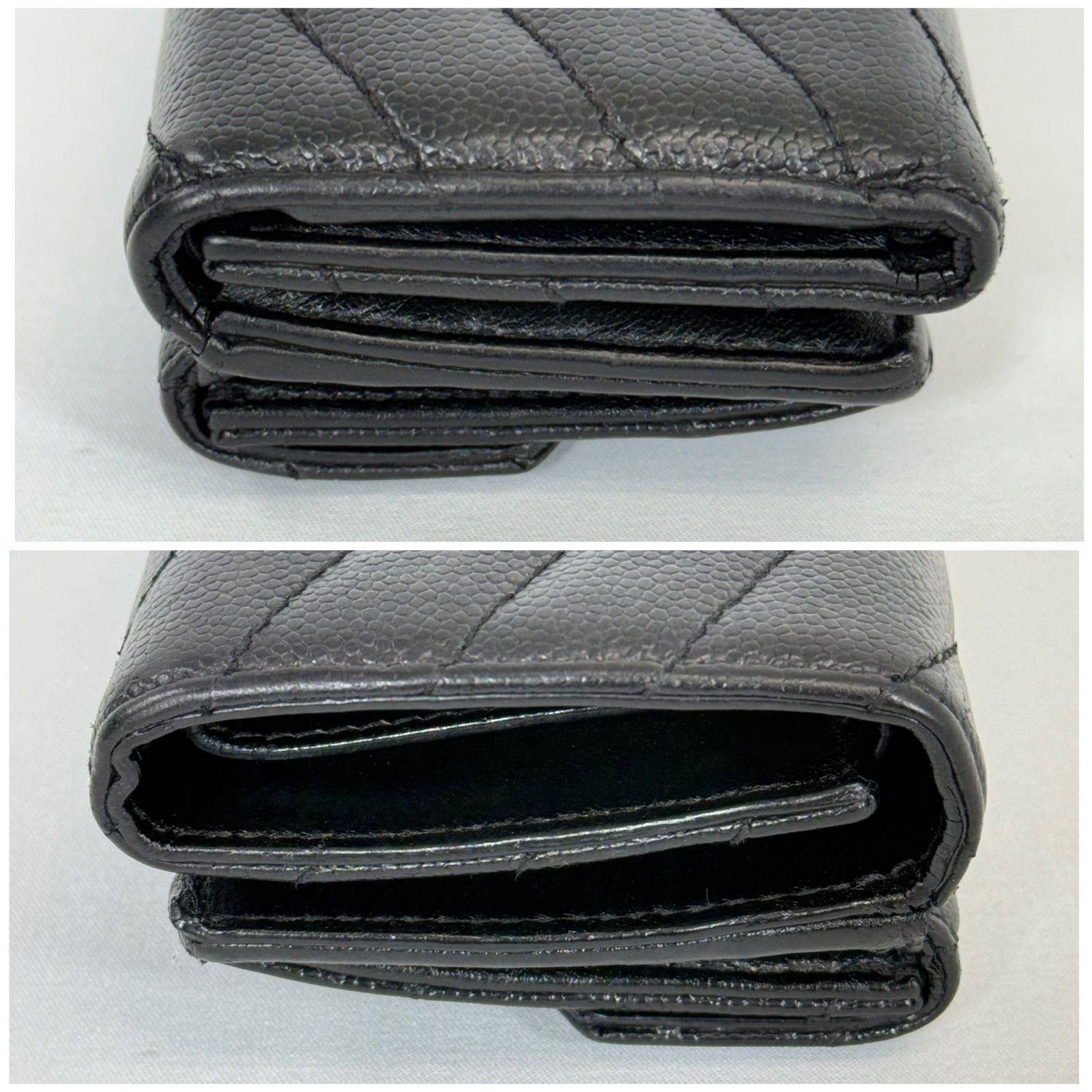 人気・美品】Yves Saint Laurent イヴ サンローラン キャビアスキン