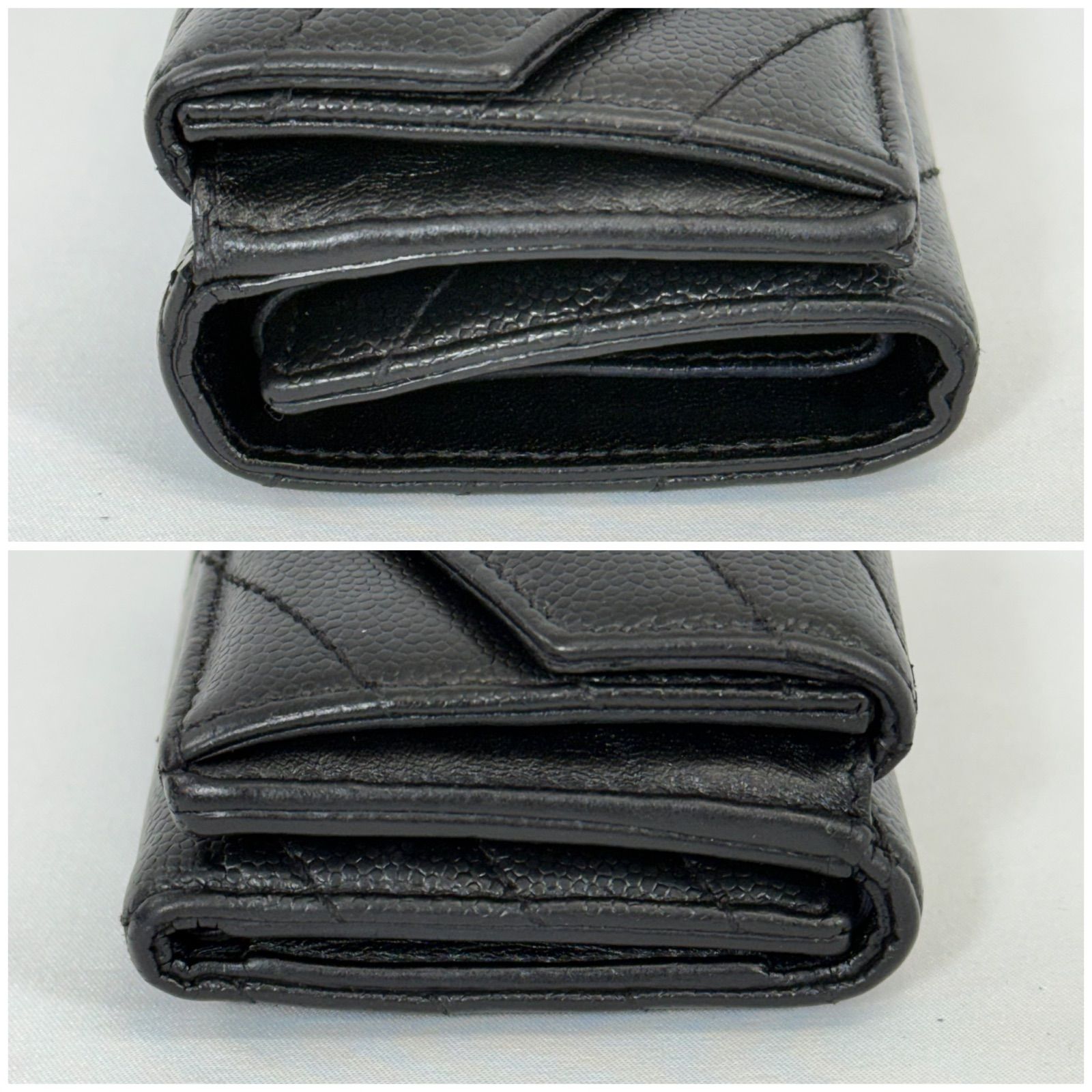 人気・美品】Yves Saint Laurent イヴ サンローラン キャビアスキン