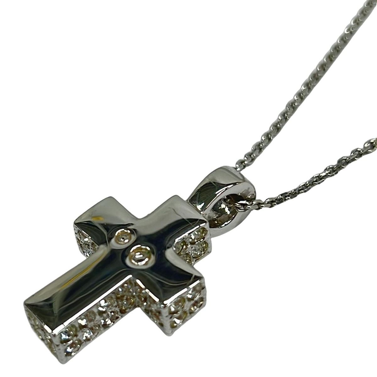 SWAROVSKI(スワロフスキー) ネックレス美品 - シルバー×クリア クロス