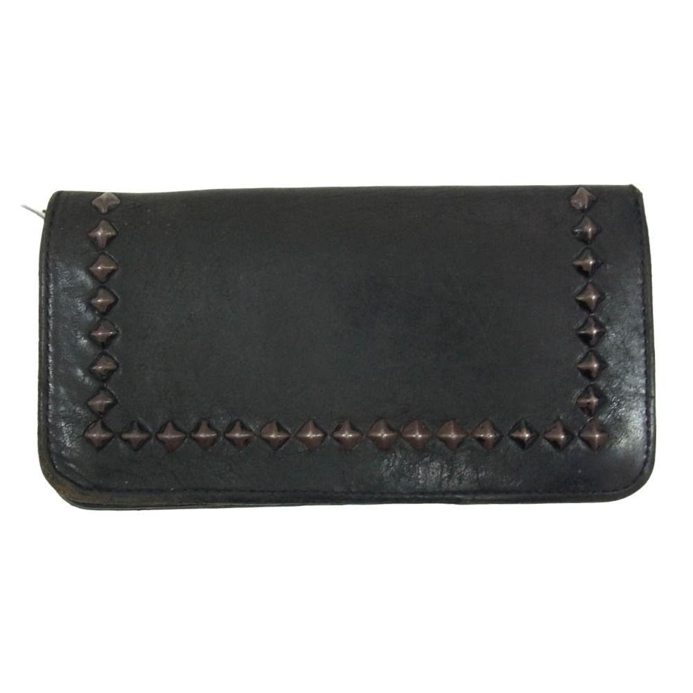 HTC エイチティーシー レザー ピラミッド スタッズ ウォレット 財布