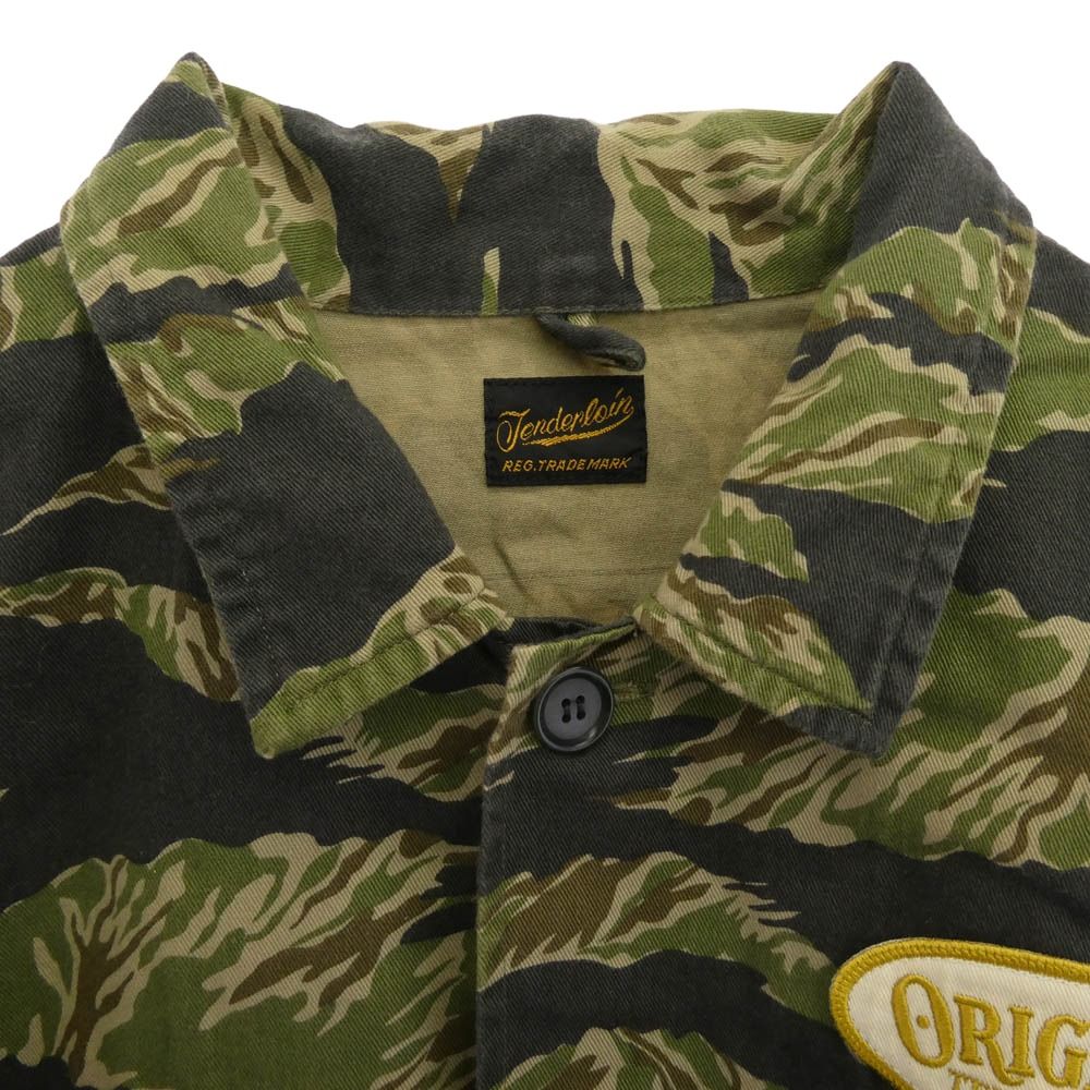 TENDERLOIN テンダーロイン T-BAMBOO SHT タイガーカモ ロゴ ワッペン