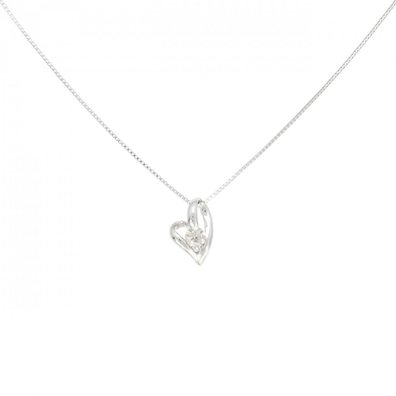 K18WG ハート ダイヤモンド ネックレス 0.10CT 【公式通販】