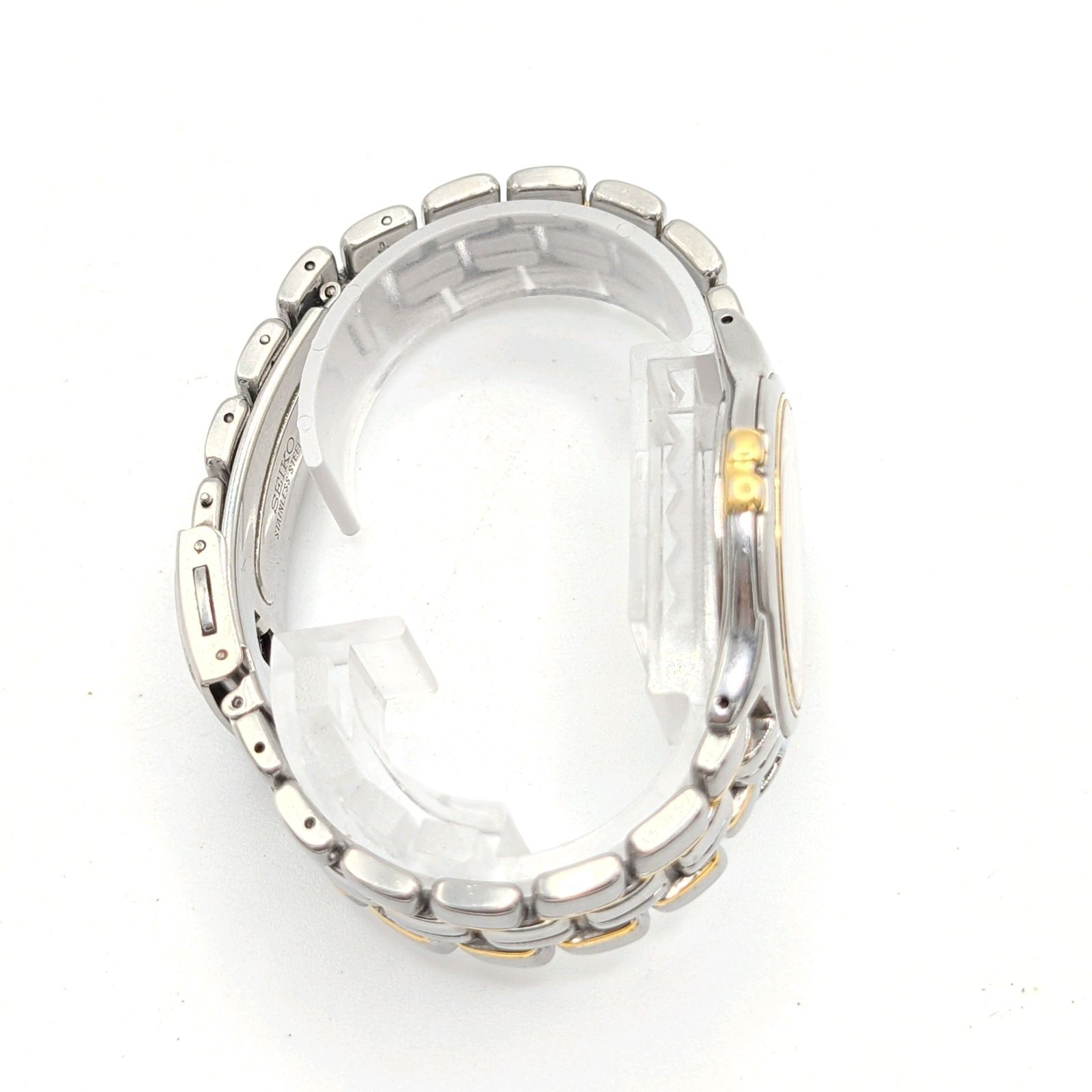 SEIKO Dolce 5E31-600A Watch Quartz Men's Round Gold Silver Combi