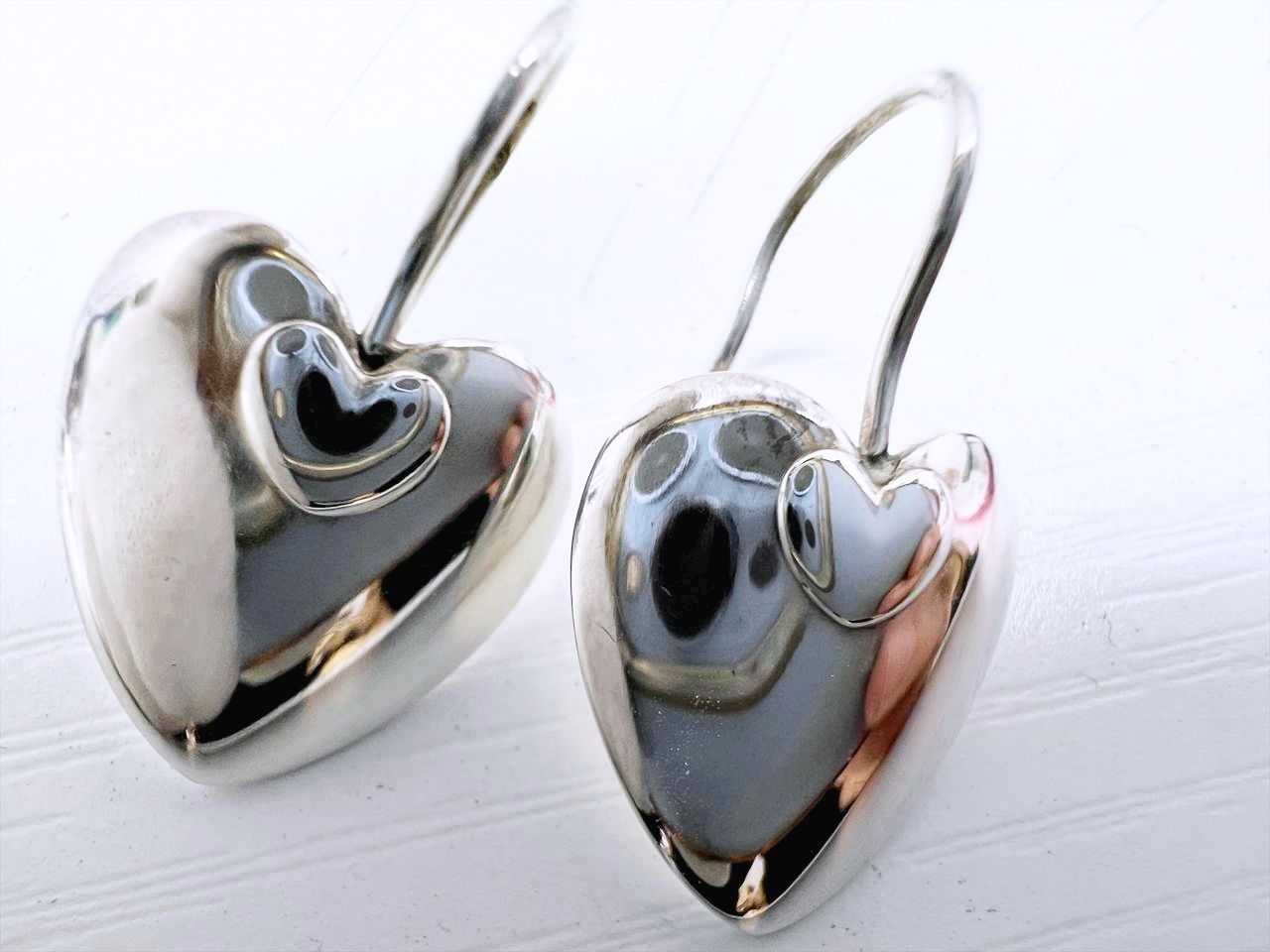 美品 Georg Jensen ジョージジェンセン 187 SV925 ハート フック