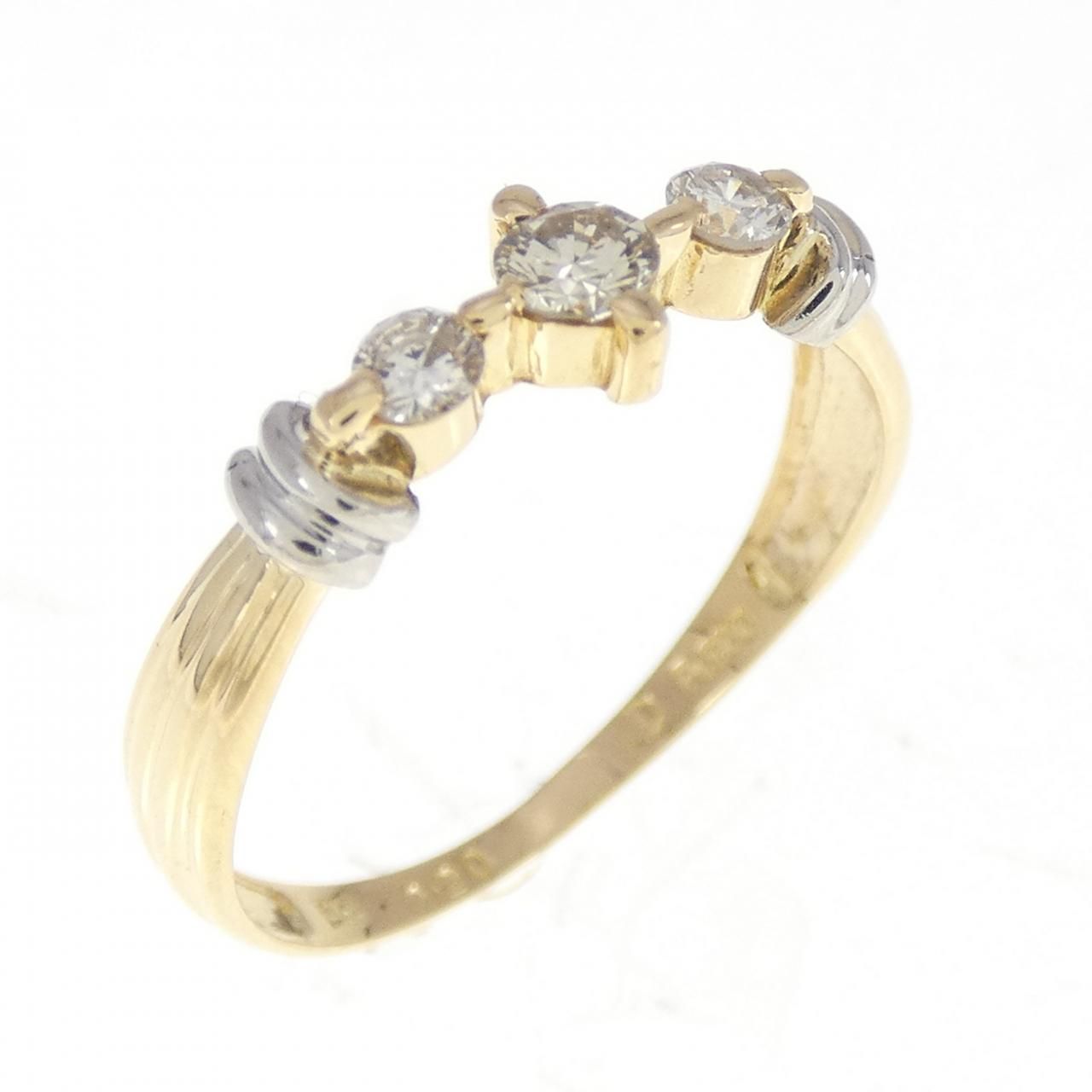 K18YG/PT900 ダイヤモンド リング 0.20CT - メルカリ