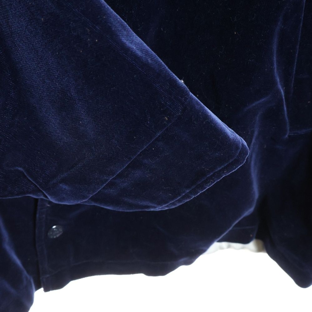 TENDERLOIN (テンダーロイン) バックロゴ刺繍 ベロア ボタンダウン