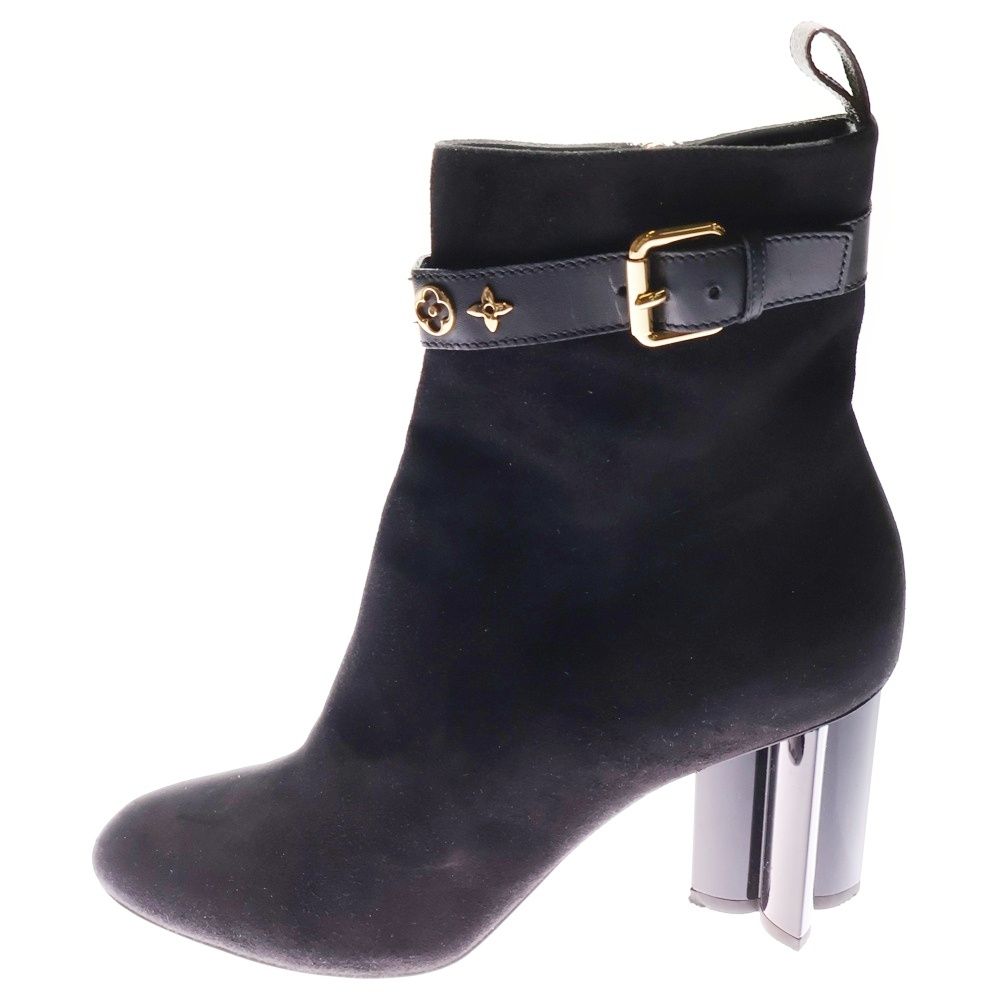 【極上美品】LOUIS VUITTON シルエットライン レザーショートブーツ LOUIS VUITTON (ルイヴィトン) シルエットライン ショートブーツ