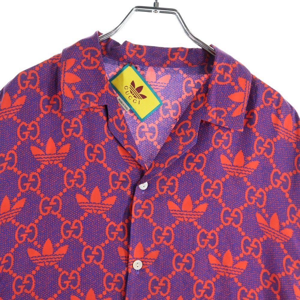 GUCCI (グッチ) ×ADIDAS Macro GG Bowling Shirt 691522 ×アディダス