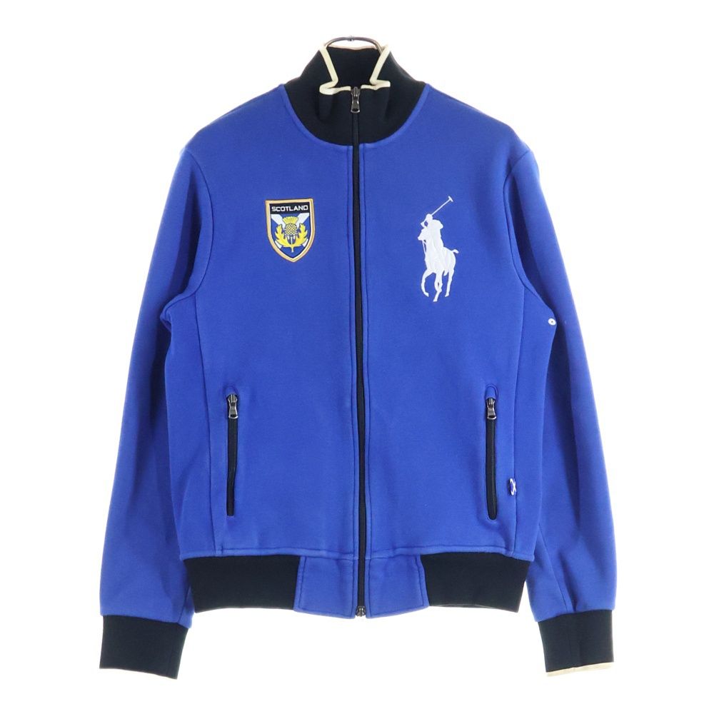 【最高フェード感】ラルフローレン　ポニーロゴ入　コットンジップジャケット　L 最高フェード感】ラルフローレン ポニーロゴ入 コットンジップジャケット L