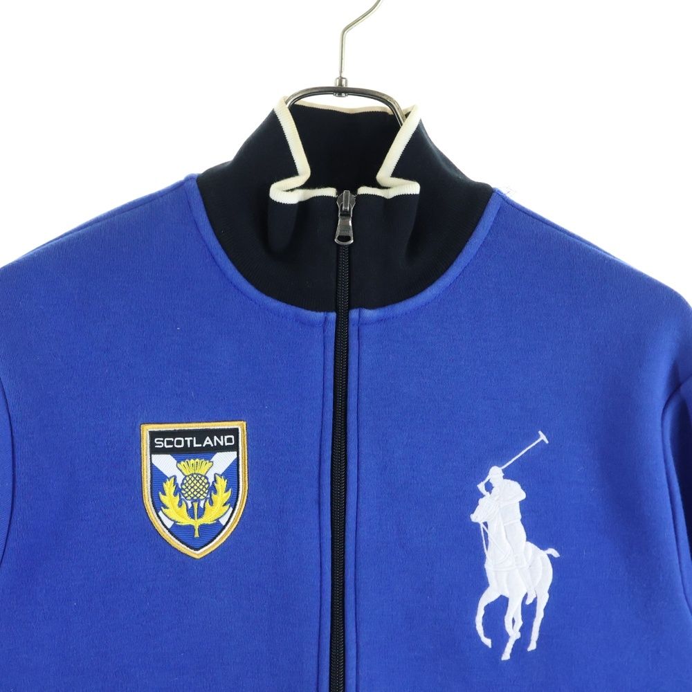 【最高フェード感】ラルフローレン　ポニーロゴ入　コットンジップジャケット　L 最高フェード感】ラルフローレン ポニーロゴ入 コットンジップジャケット L