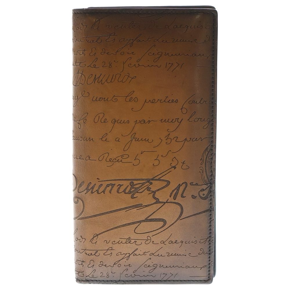 ベルルッティ Berluti 長財布 カリグラフィ 二つ折り ブラウン Berluti (ベルルッティ) カリグラフィ 二つ折り長財布 ロング