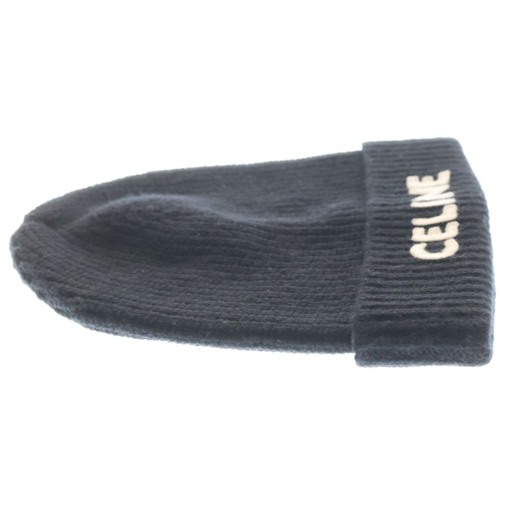 CELINE (セリーヌ) Wool Knit Beanie ロゴ ビーニー ニット帽 帽子