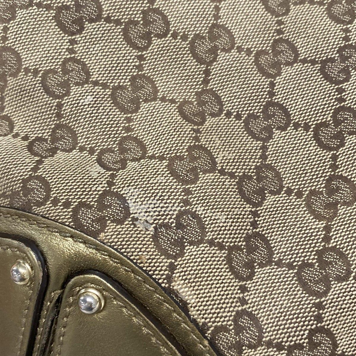 GUCCI(グッチ) ハンドバッグ インディ/GG柄 185566 ベージュ×ブラウン