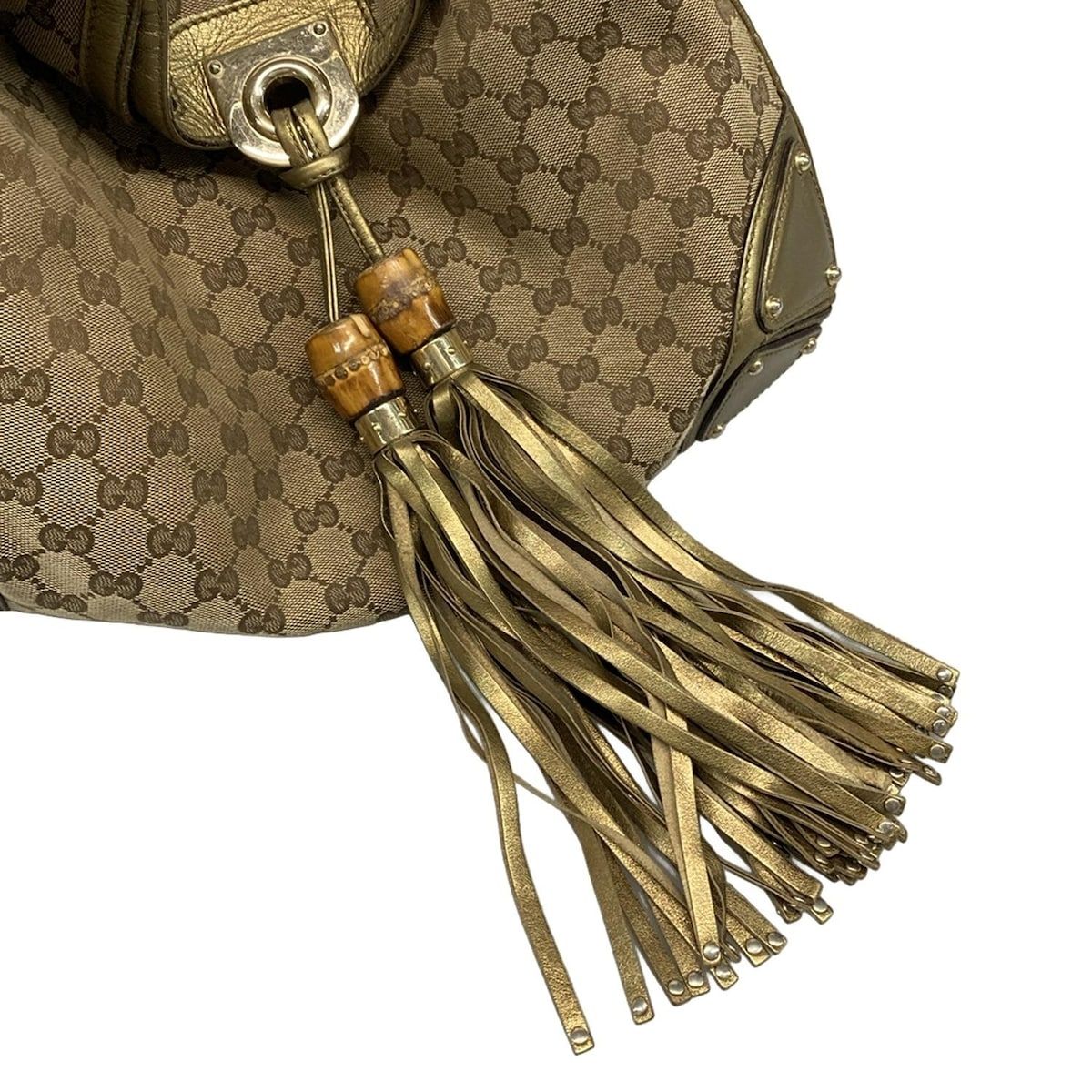 GUCCI(グッチ) ハンドバッグ インディ/GG柄 185566 ベージュ×ブラウン