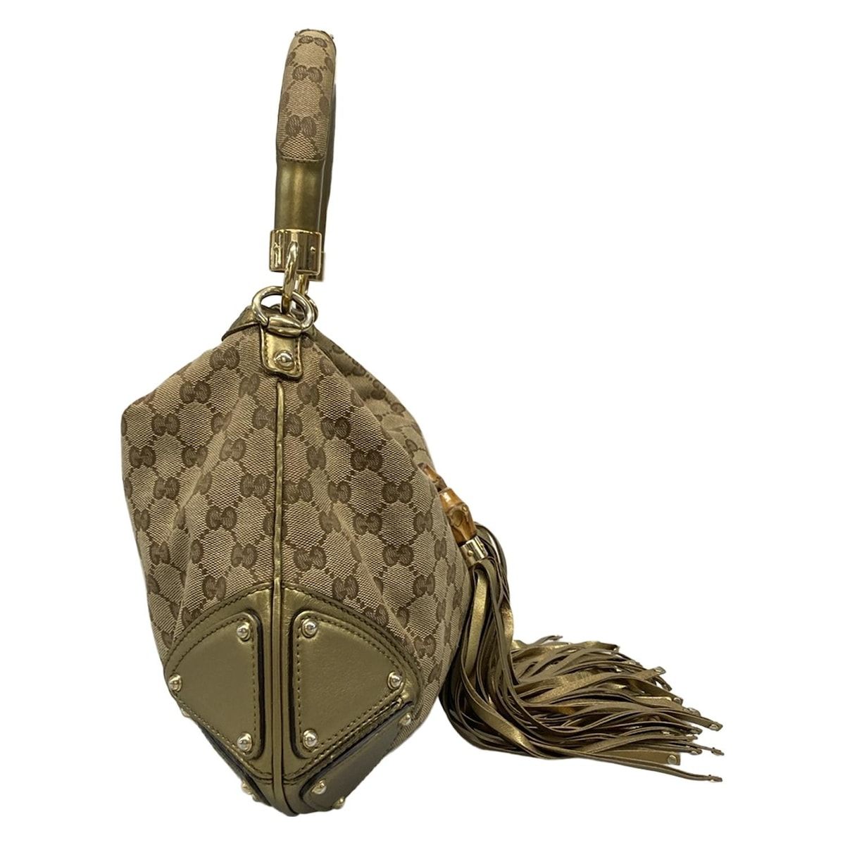 GUCCI(グッチ) ハンドバッグ インディ/GG柄 185566 ベージュ×ブラウン