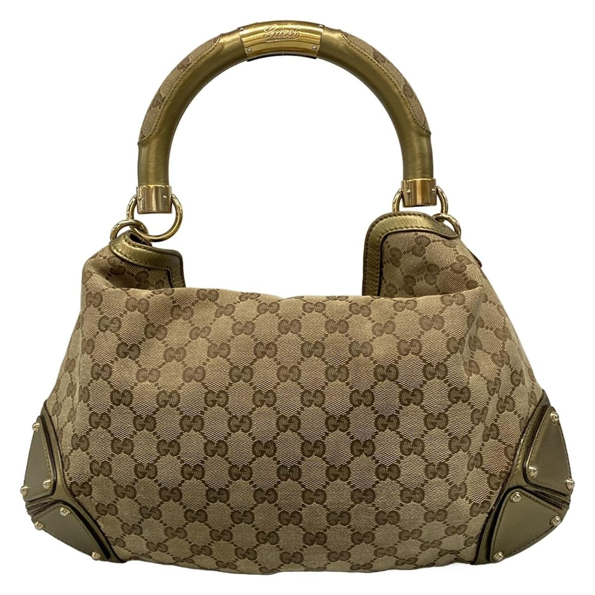 GUCCI(グッチ) ハンドバッグ インディ/GG柄 185566 ベージュ×ブラウン