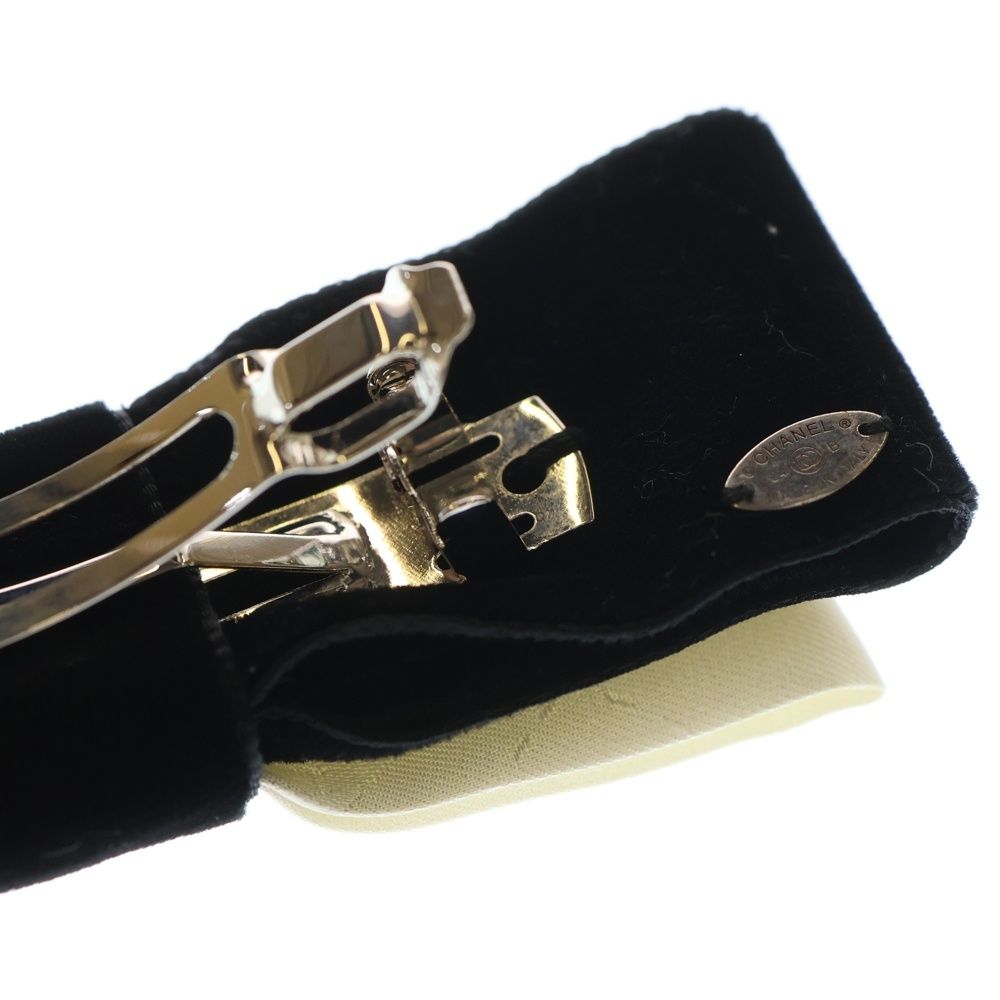 CHANEL (シャネル) ココマーク リボン バレッタ ヘアアクセ ホワイト