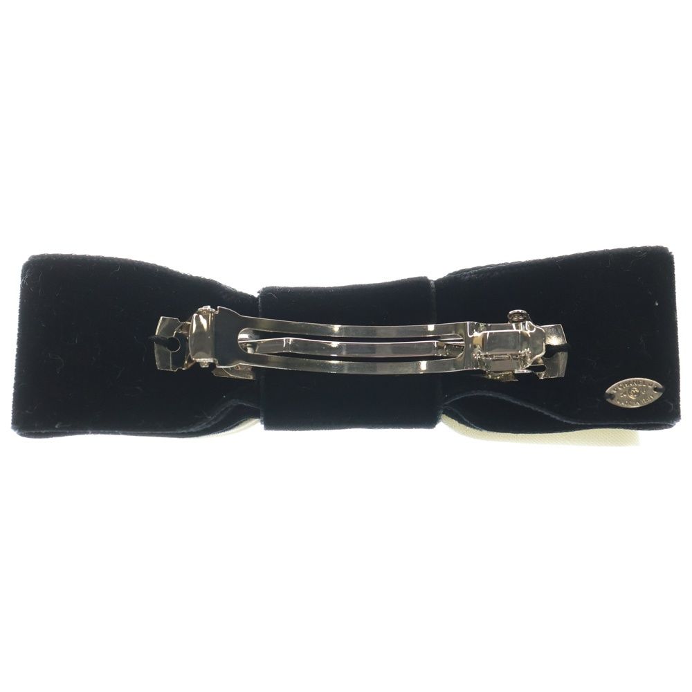 CHANEL (シャネル) ココマーク リボン バレッタ ヘアアクセ ホワイト