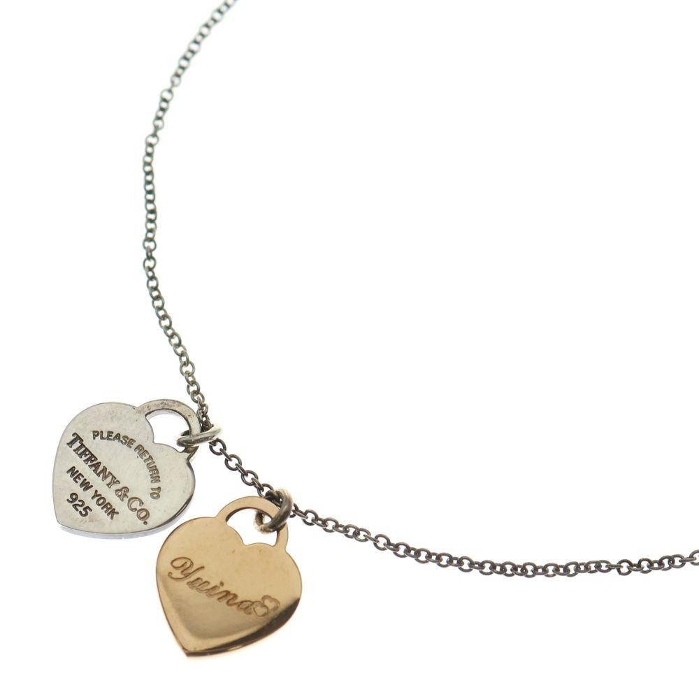 TIFFANY&CO.リターントゥダブルチェーンL✖️Ag925ネックレス TIFFANY & Co. (ティファニー) リターントゥティファニー ダブルハート