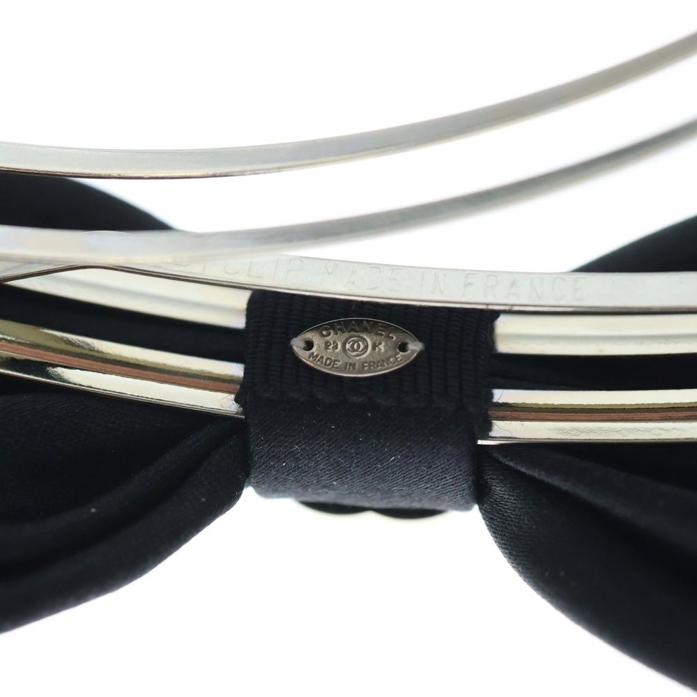 CHANEL (シャネル) ココマーク リボン バレッタ ヘアアクセ ナイロン