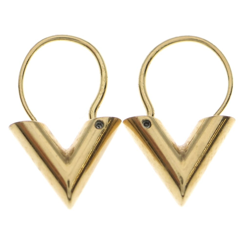 LOUIS VUITTON (ルイヴィトン) エッセンシャルV ピアス GP ゴールド