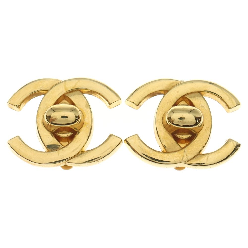 CHANEL (シャネル) ココマーク ターンロック イヤリング ゴールド GP