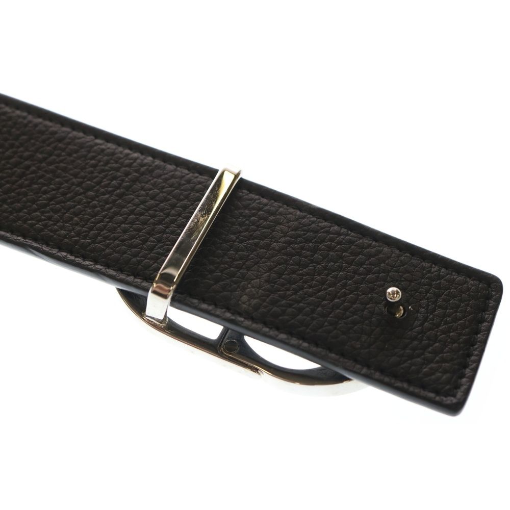 DIOR (ディオール) CDアイコン ロゴバックル レザーベルト ブラック