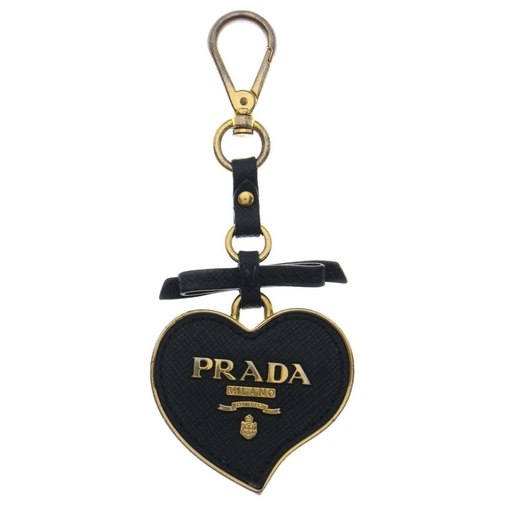 PRADA (プラダ) バッグチャーム キーホルダー キーチェーン ブラック