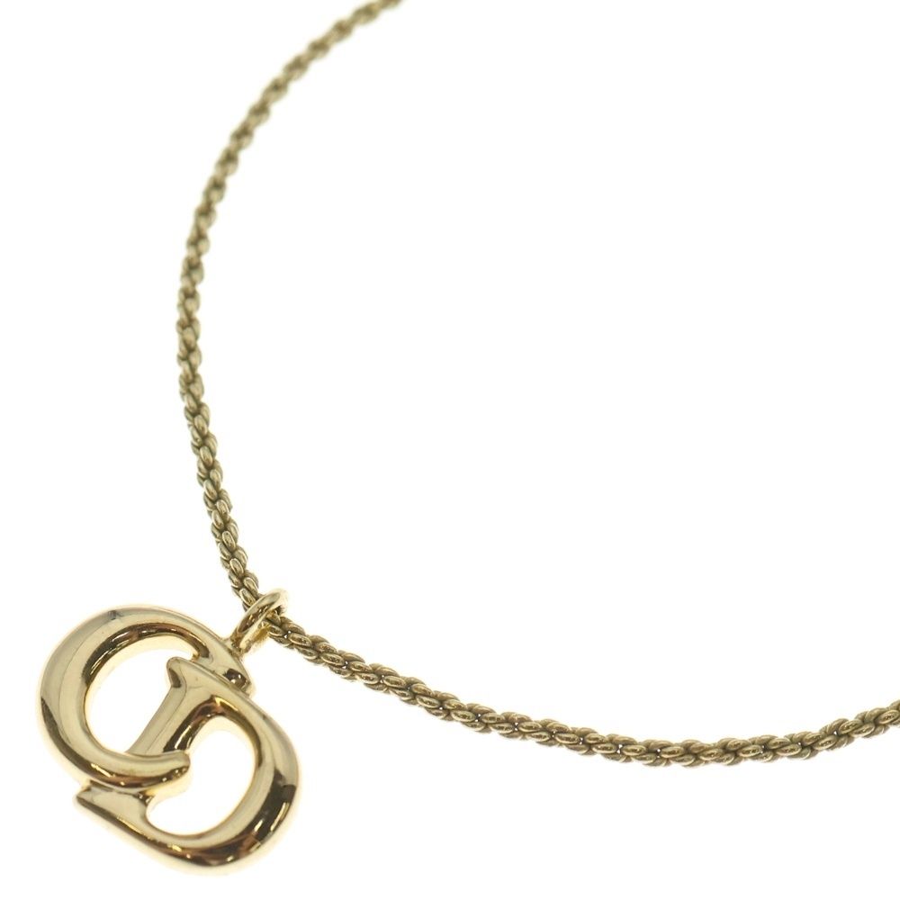 美品✨Dior ディオール 大ぶり デザイン ネックレス スネークチェーン Christian Dior クリスチャンディオール ネックレス Diorロゴ スネーク