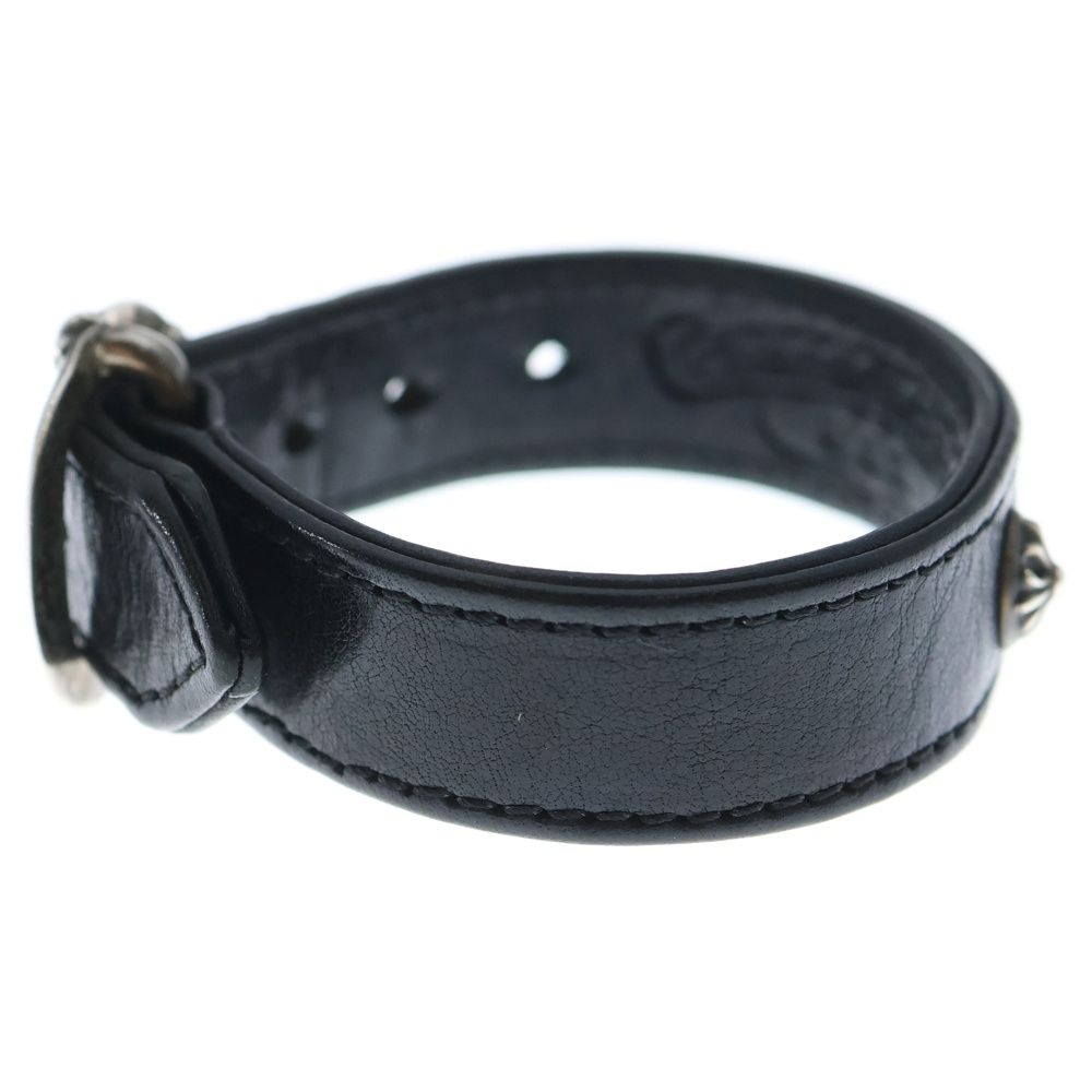 クロムハーツ ガンスリンガークロスボール レザーブレスレット　9 クロムハーツ ガンスリンガークロスボール レザーブレスレット 9