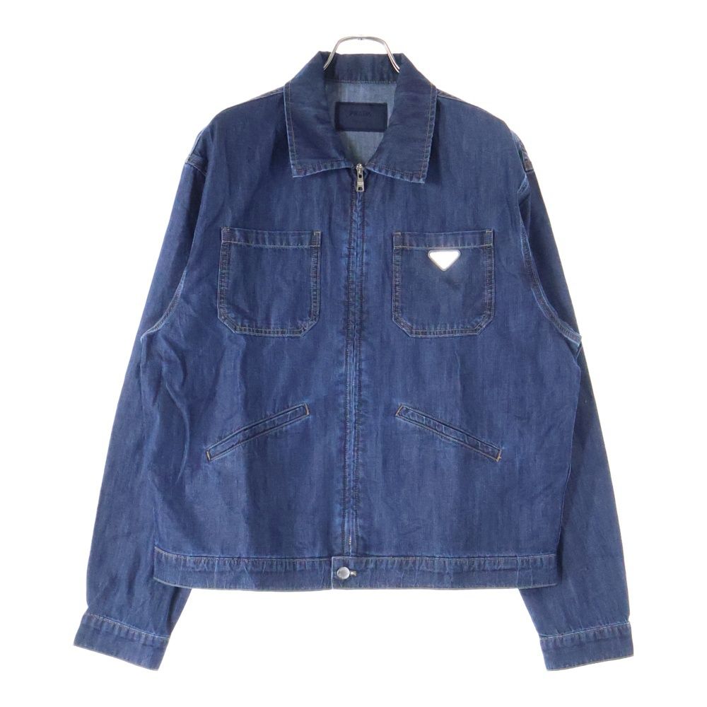 PRADA プラダ デニムジャケット　geb218 PRADA (プラダ) シャンブレーブルゾン デニムジャケット インディゴ