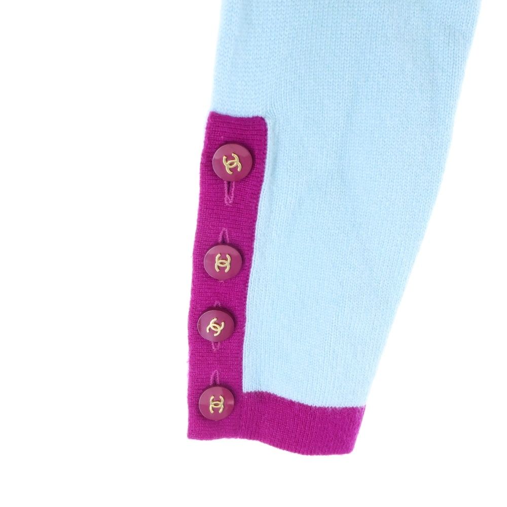 CHANEL (シャネル) 95AW ココマークボタン バイカラー カシミヤニット