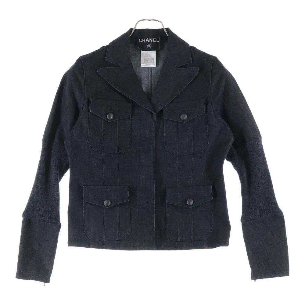 CHANEL (シャネル) 03AW ココマークボタン ニットドッキング デニム