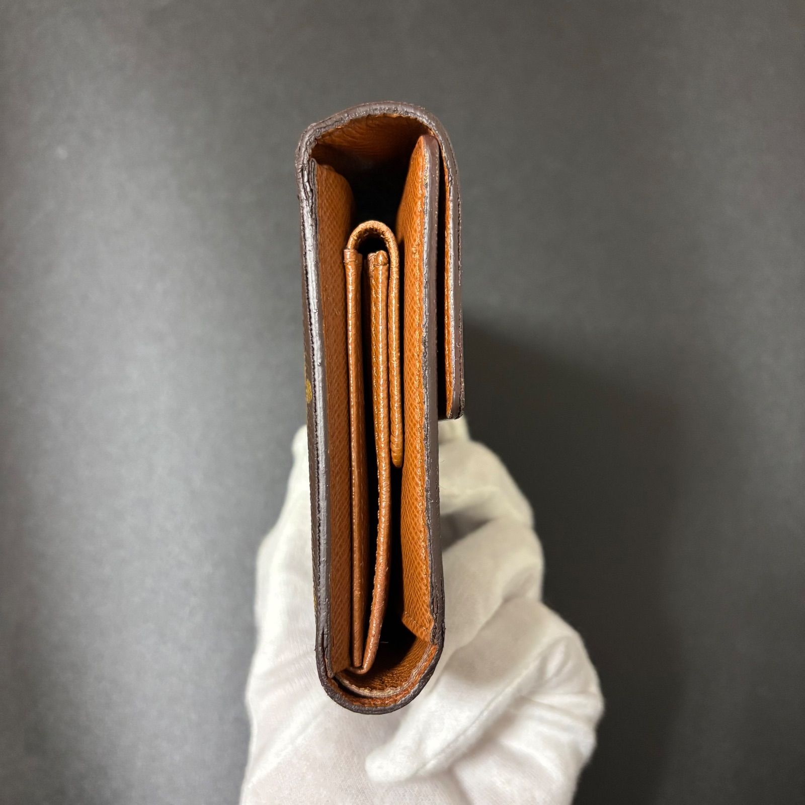 u86 ポルト トレゾール エテュイ パピエ モノグラム 3つ 三つ 折り