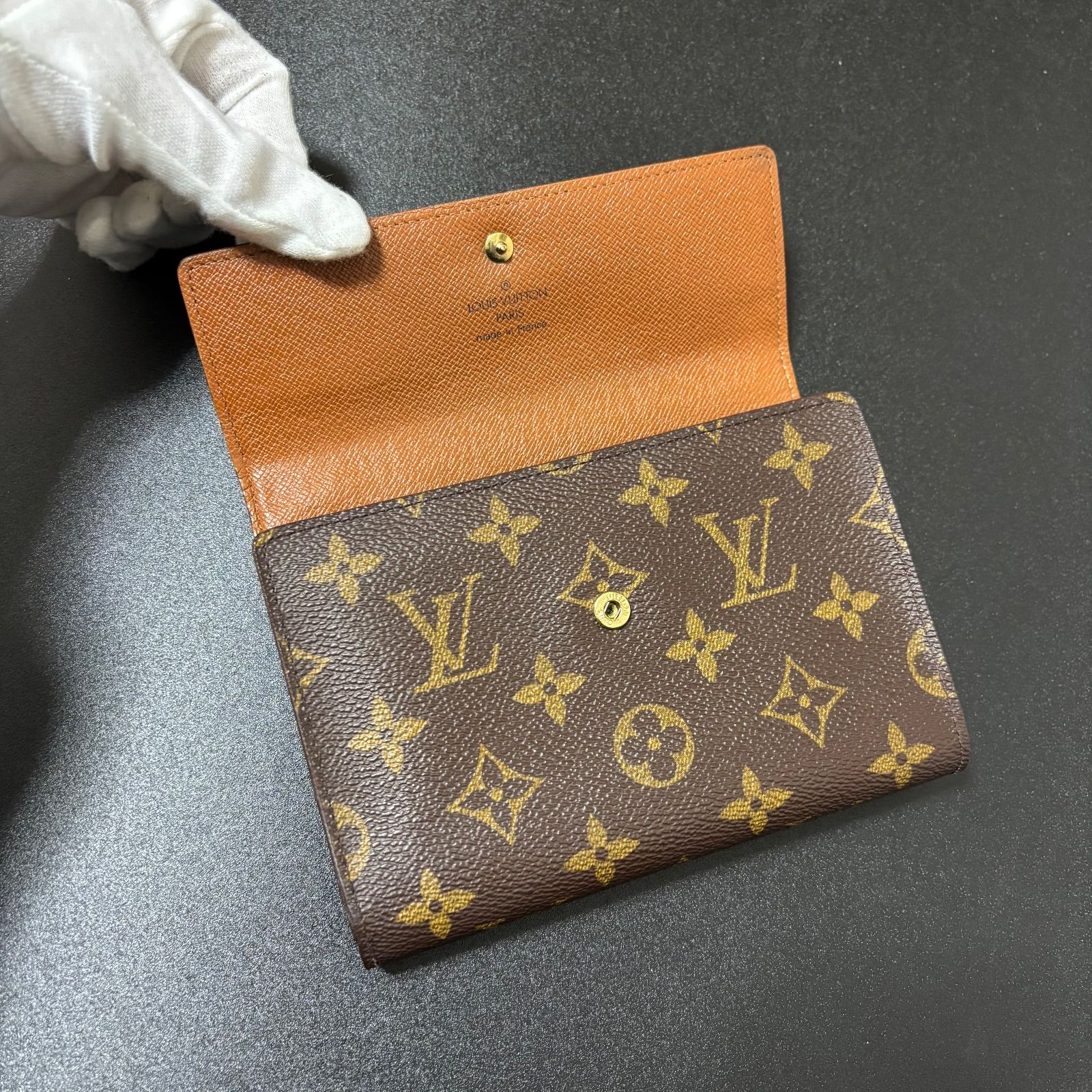 u86 ポルト トレゾール エテュイ パピエ モノグラム 3つ 三つ 折り