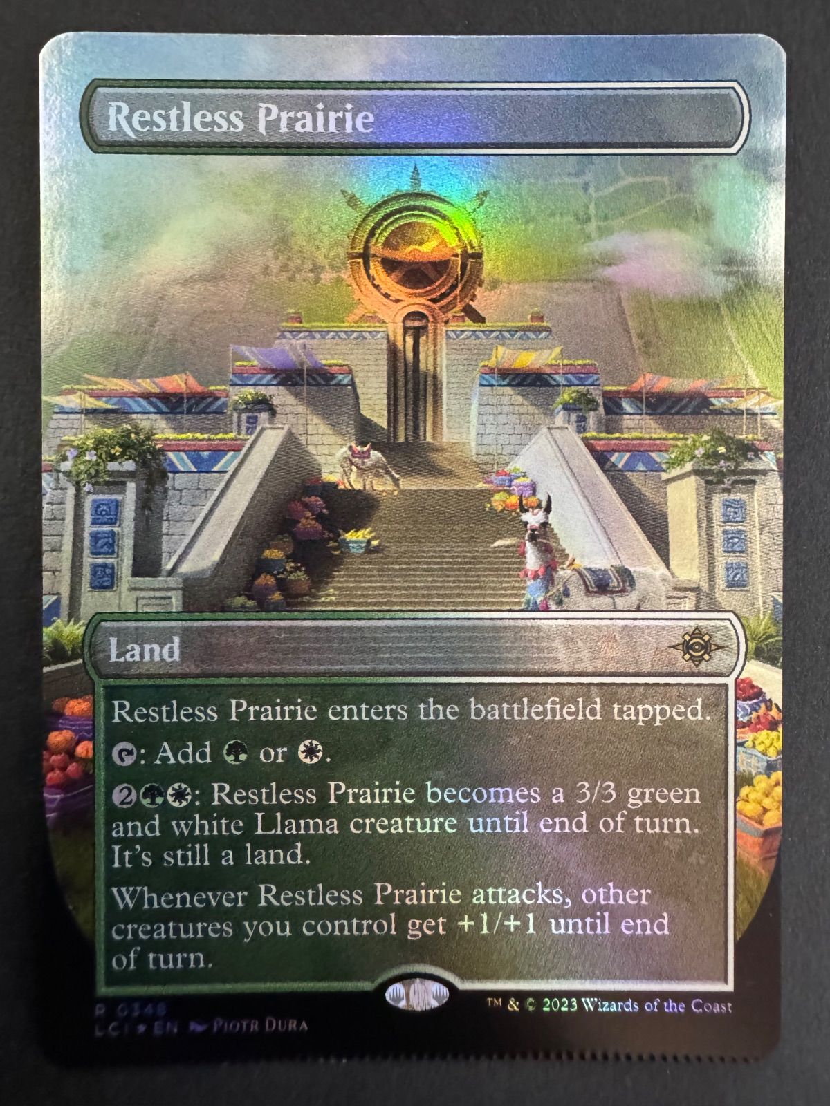 MTG 不穏な大草原 英語 foil ボーダーレス LCI エラーカード クリンプ