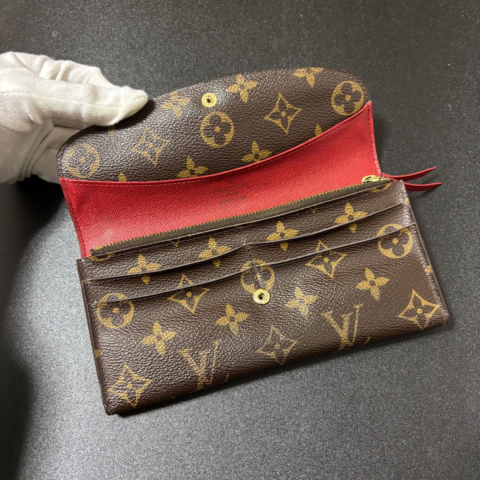u65 ポルトフォイユ エミリー モノグラム フーシャ Louis Vuitton ルイ