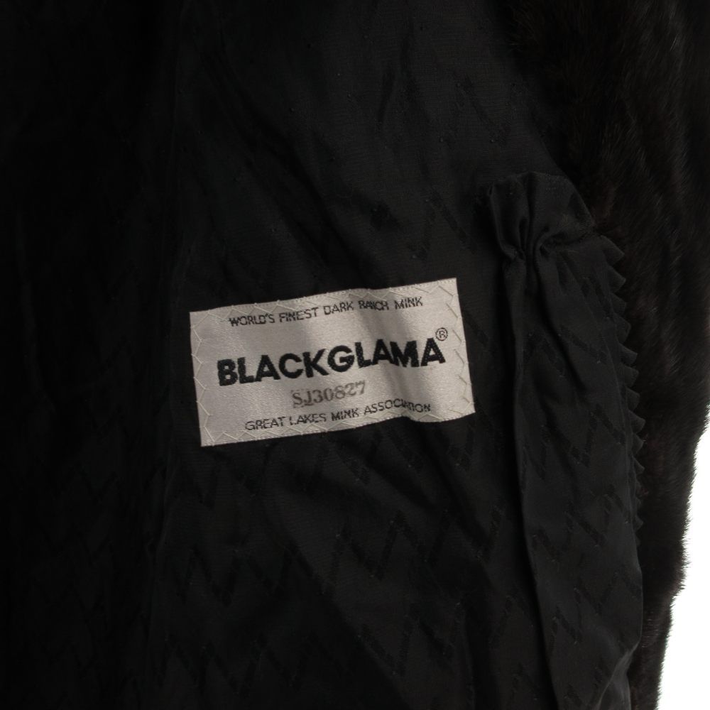 ブラックグラマ BLACKGLAMA ミンクファー ロング コート 毛皮 ダーク